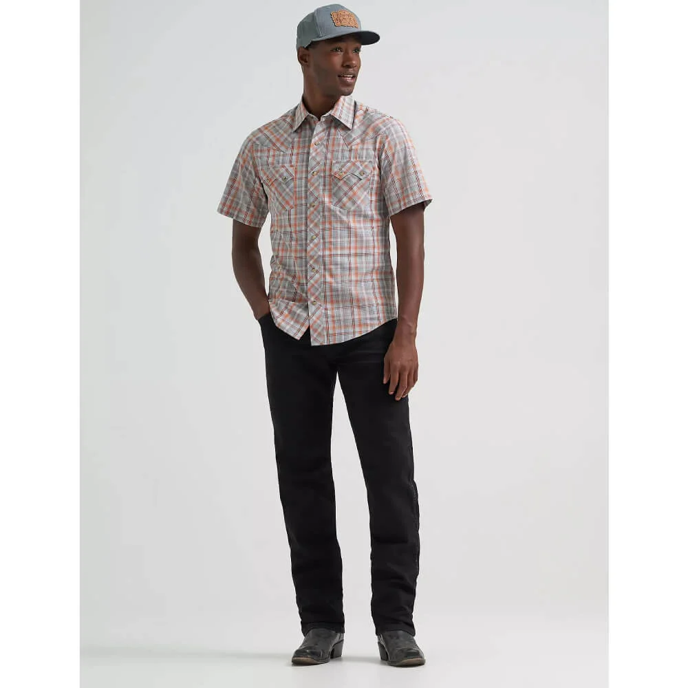 Wrangler Mens Retro® Sawtooth Pocket Western Shirt Gray Lights - 112378935 - Image 3