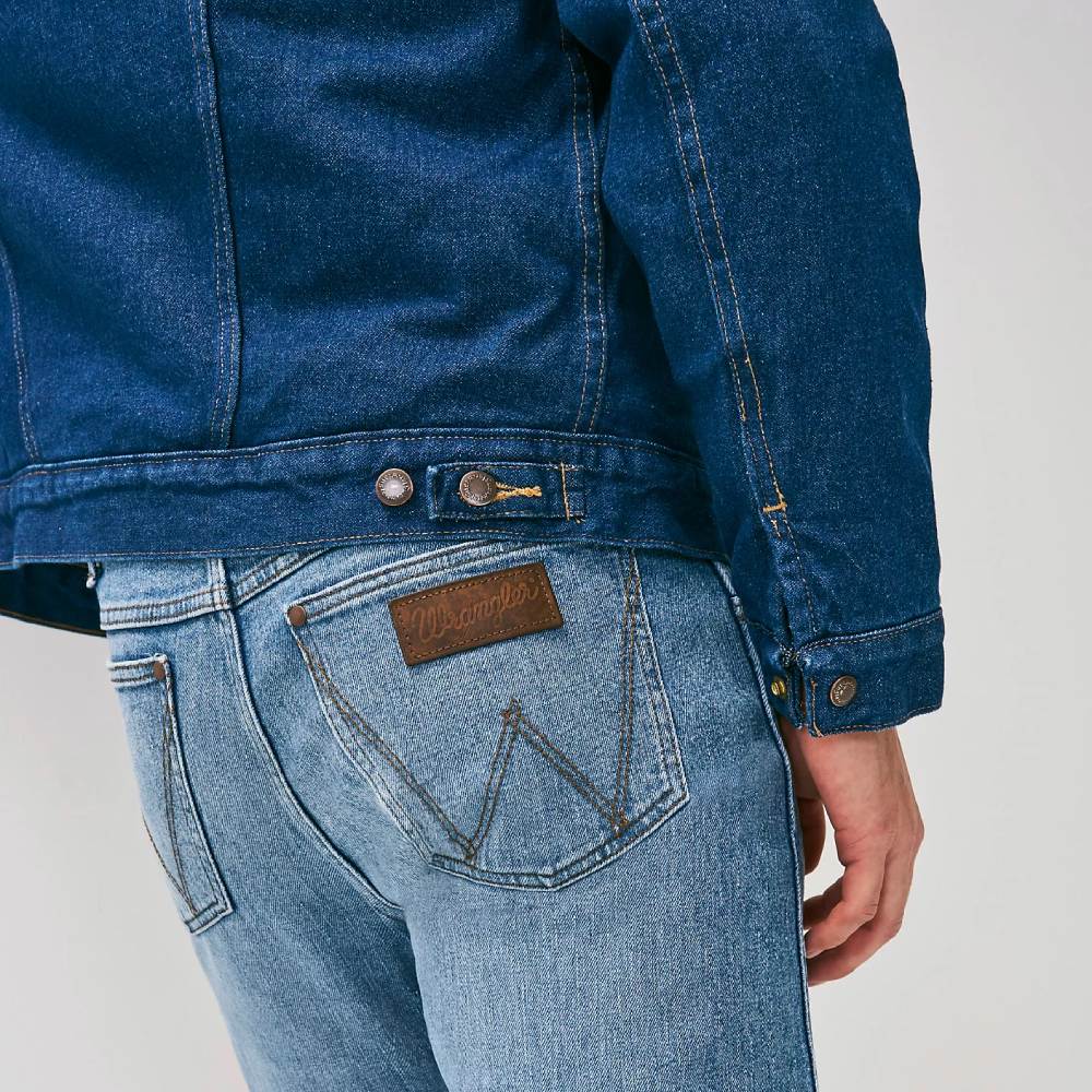 Wrangler Mens Sherpa Lined Denim Jacket - 74255PW - Image 4
