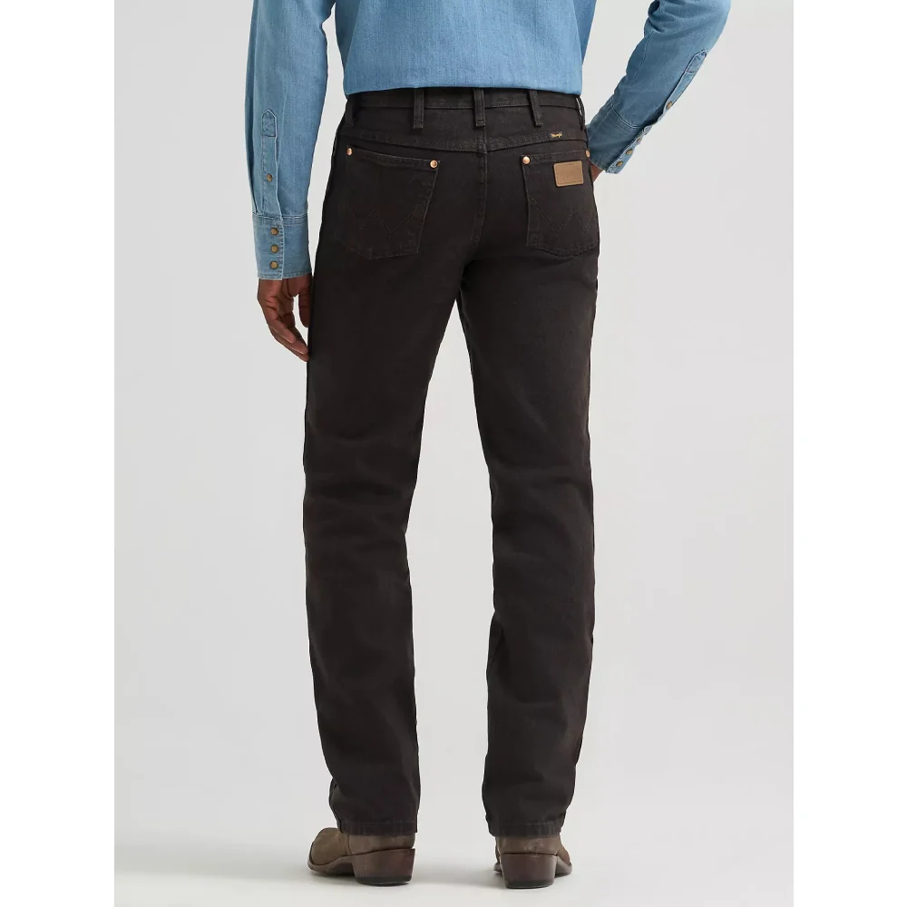 Wrangler Mens Slim Fit Cowboy Cut Jeans Black Chocolate - 0936KCL - Image 3