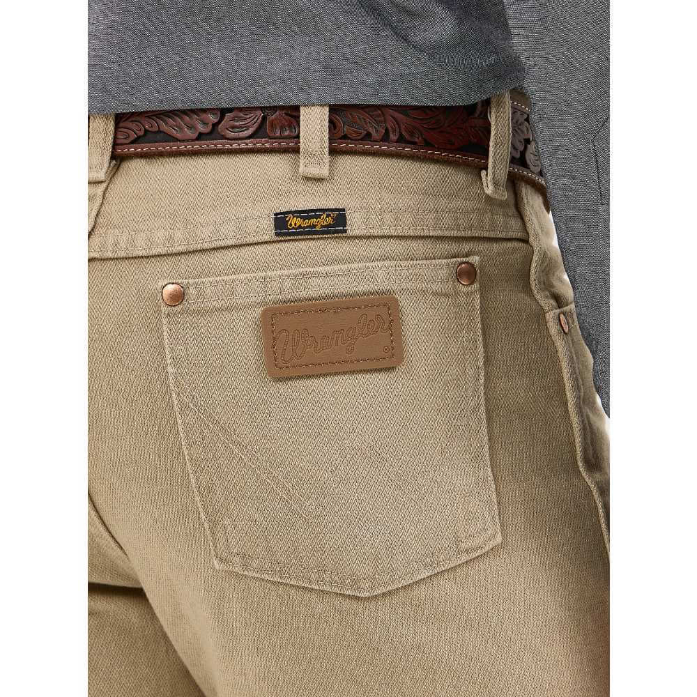 Wrangler Mens Slim Fit Cowboy Cut Jeans Prewashed Tan - 0936TAN - Image 5