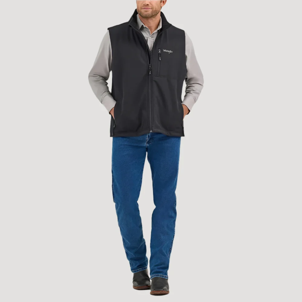 Wrangler Mens Trail Vest Black - 112368286 - Image 3