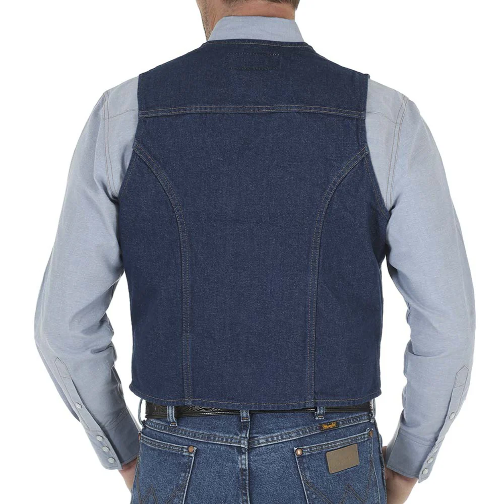 Wrangler Mens Unlined Denim Vest - 74130PW - Image 2