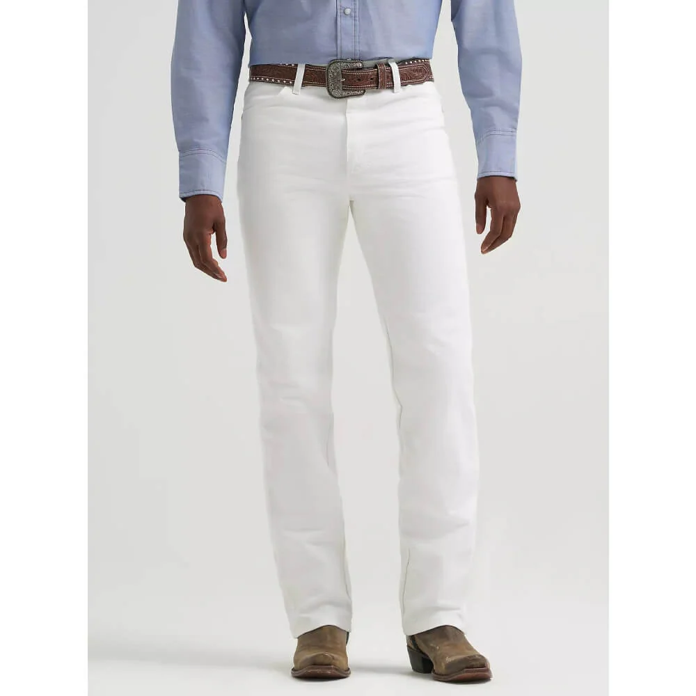 Wrangler Mens White Cowboy Cut Jeans White - 0936WHI
