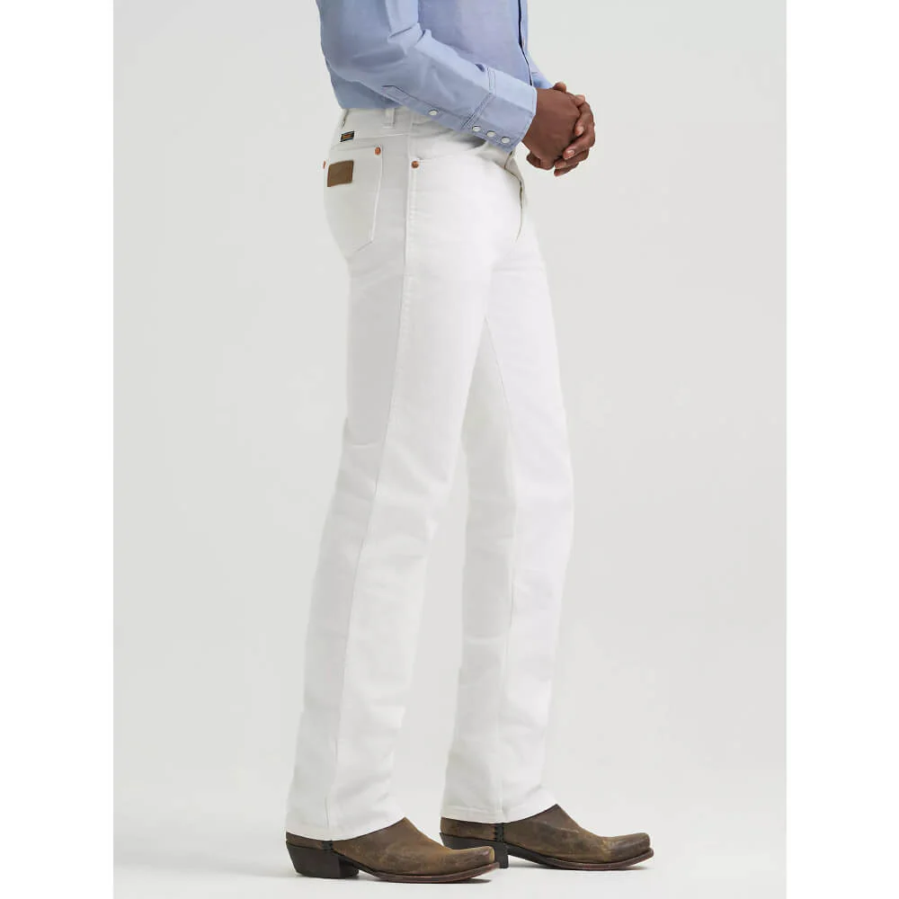 Wrangler Mens White Cowboy Cut Jeans White - 0936WHI - Image 2
