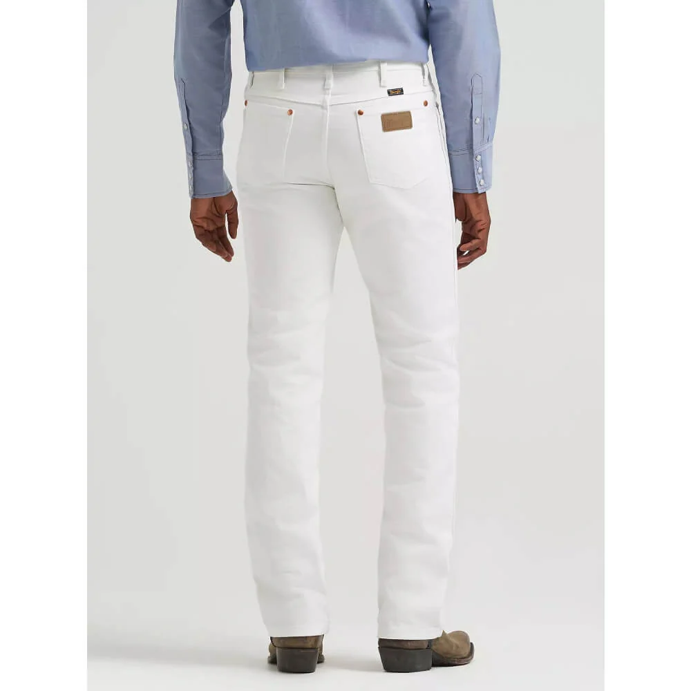 Wrangler Mens White Cowboy Cut Jeans White - 0936WHI - Image 3