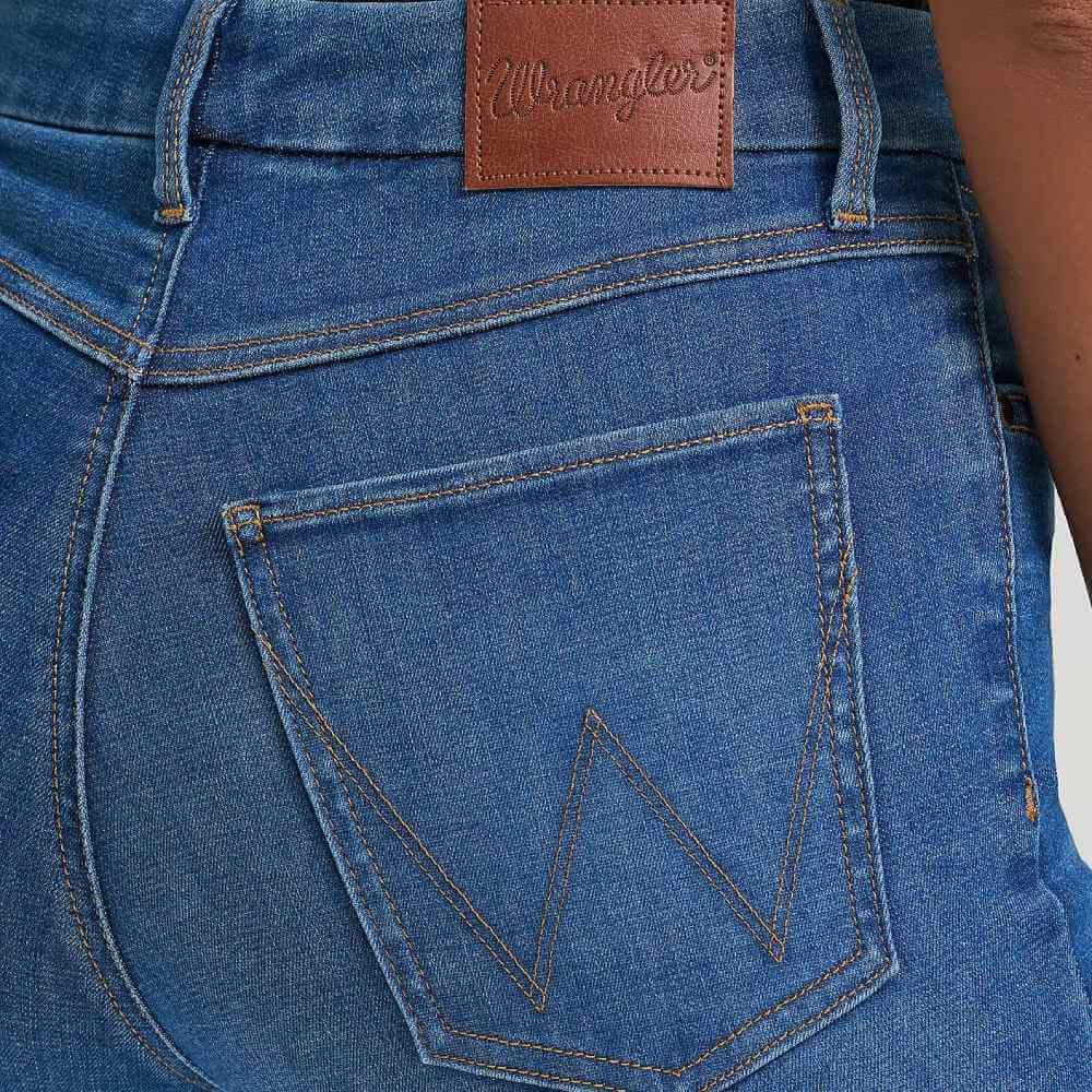 Wrangler Womens Bespoke High Rise Bootcut Jeans Pearl - 112374971 - Image 5