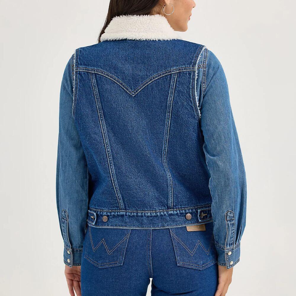 Wrangler Womens Denim Vest Mid - 112368298 - Image 3