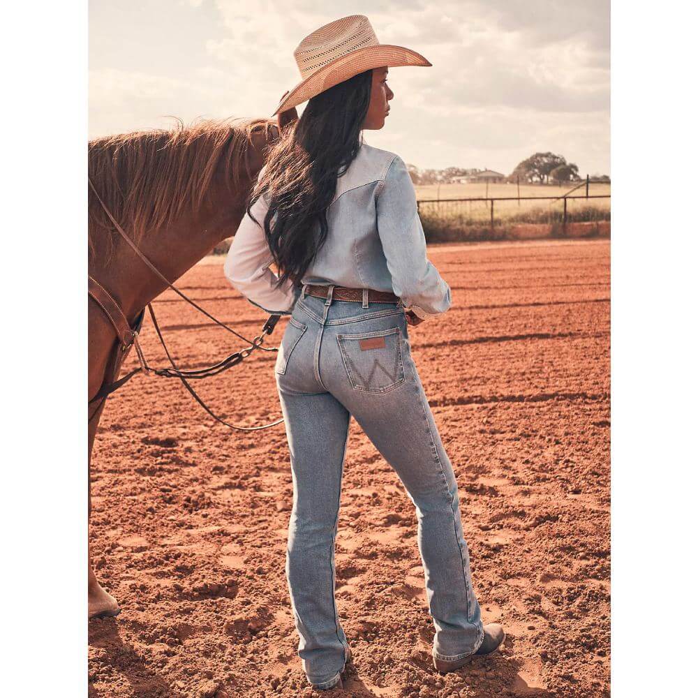Wrangler Womens High Rise Rodeo Bootcut Riding Jeans Camila - 112367598 - Image 2