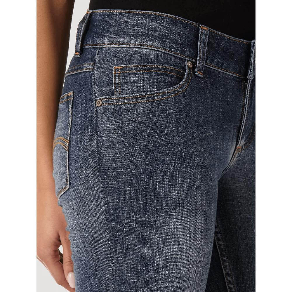 Wrangler Womens Mid Rise Bootcut Jeans In AH Wash - 1009MWZAH - Image 4