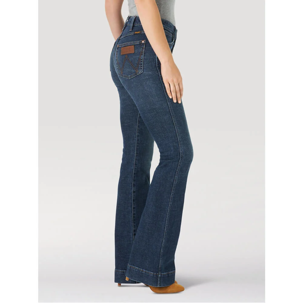 Wrangler Womens Retro Green High Rise Trouser Jeans - 11MPEPS - Image 2
