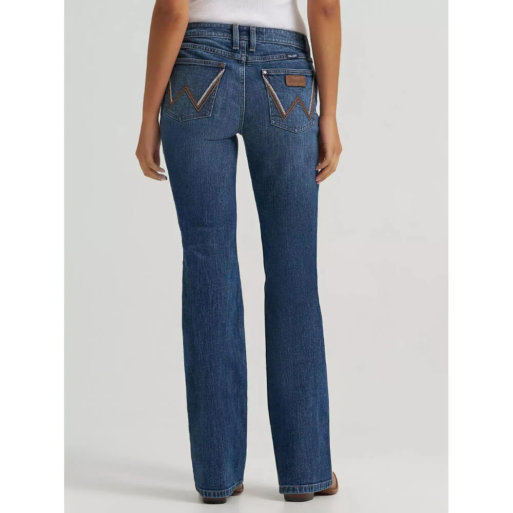 Wrangler Womens Retro Mae Mid Rise Bootcut Jeans Katelyn - 112375243 - Image 3
