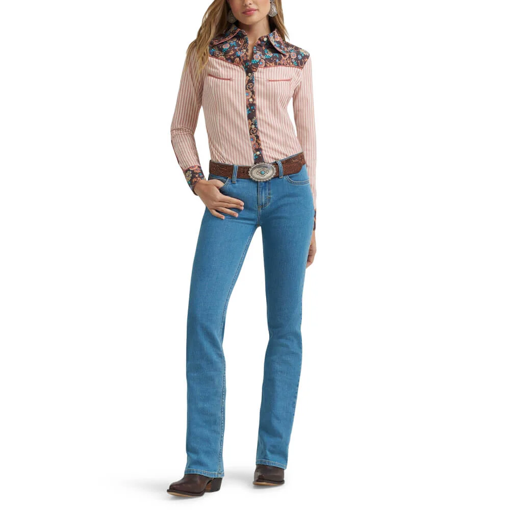 Wrangler x Lainey Wilson Womens Mae Boot Jeans Denim - 112375595 - Image 4