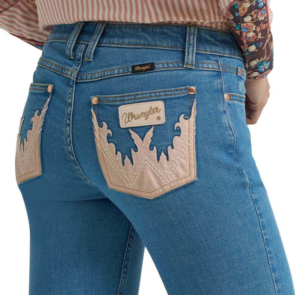 Wrangler x Lainey Wilson Womens Mae Boot Jeans Denim - 112375595 - Image 6