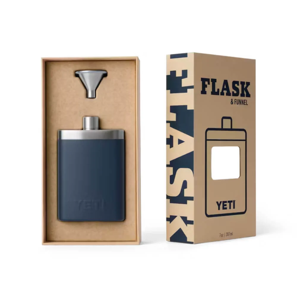 Yeti 7oz Stainless Steel Flask Navy - YFLASKNAVY - Image 4